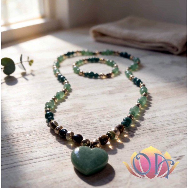 CONJUNTO BOHO HOLISTIC - AVENTURINA DOURADA